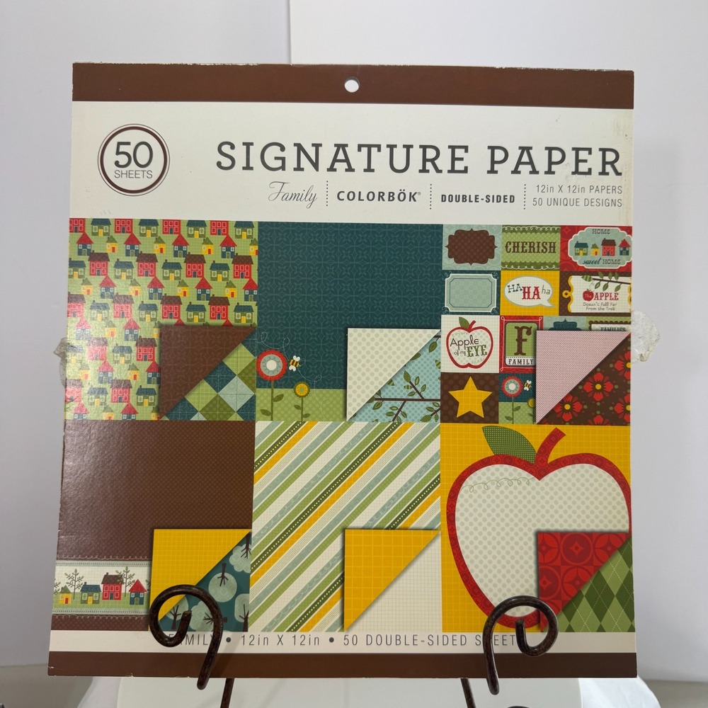 Colorbok Designer Paper Pad Doodle, 12"x 2" New 26 Patterns 10 Solid Family